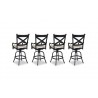 Sunset West Monterey Counter Stool with Cushion - Set of Four - Set in Back Side Angle