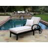 Monterey Chaise Lounge in Frequency Sand w/ Contrast Canvas Java Welt - Lifestyle