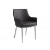 Chase Dining Armchair - Black - Angled