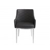 Chase Dining Armchair - Black - Front