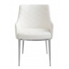 Chase Dining Armchair - White - Front