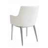 Chase Dining Armchair - White - Back Angle