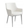 Chase Dining Armchair - White - Angled