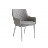 Chase Dining Armchair - Grey - Angled View