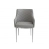 Chase Dining Armchair - Grey - Front