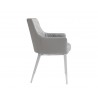 Chase Dining Armchair - Grey - Side Angle