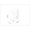 Manhattan Comfort Mosholu Accent Cabinet with 3 Shelves