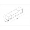 Manhattan Comfort Mosholu 66.93 TV Stand with 3 Shelves 
