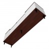 Manhattan Comfort Mosholu 66.93 TV Stand with 3 Shelves in White and Nut Brown Bottom