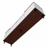 Manhattan Comfort Mosholu 66.93 TV Stand with 3 Shelves in White and Nut Brown Bottom - Manhattan Comfort Mosholu 66.93 TV Stand with 3 Shelves in White and Nut Brown Bottom