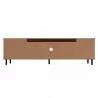 Manhattan Comfort Mosholu 66.93 TV Stand with 3 Shelves in Black and Nut Brown Back - Manhattan Comfort Mosholu 66.93 TV Stand with 3 Shelves in Black and Nut Brown Back