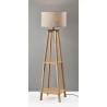 Adesso Kirby Shelf Floor Lamp Natural Wood - Adesso Kirby Shelf Floor Lamp Natural Wood