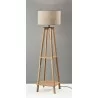 Adesso Kirby Shelf Floor Lamp Natural Wood - Adesso Kirby Shelf Floor Lamp Natural Wood