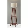Adesso Kirby Shelf Floor Lamp Walnut Wood - Adesso Kirby Shelf Floor Lamp Walnut Wood