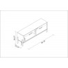 Manhattan Comfort Bowery 55.12 TV Stand with 2 Shelves 