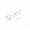 Manhattan Comfort Bowery 55.12 TV Stand with 2 Shelves  - Manhattan Comfort Bowery 55.12 TV Stand with 2 Shelves 
