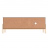 Manhattan Comfort Bowery 55.12 TV Stand with 2 Shelves in Black and Oak Back