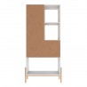Manhattan Comfort Bowery Bookcase with 5 Shelves in White and Oak Back