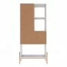 Manhattan Comfort Bowery Bookcase with 5 Shelves in White and Oak Back - Manhattan Comfort Bowery Bookcase with 5 Shelves in White and Oak Back