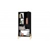 Manhattan Comfort Bowery Bookcase with 5 Shelves in Black and Oak