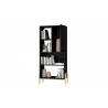 Manhattan Comfort Bowery Bookcase with 5 Shelves in Black and Oak - Manhattan Comfort Bowery Bookcase with 5 Shelves in Black and Oak