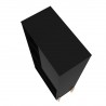 Manhattan Comfort Bowery Bookcase with 5 Shelves in Black and Oak Top