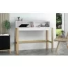 Manhattan Comfort Bowery Desk in White and Oak - Manhattan Comfort Bowery Desk in White and Oak