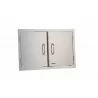 Bull BBQ 30" Double Doors - Stainless Steel - Angled View - Bull BBQ 30" Double Doors - Stainless Steel - Angled View