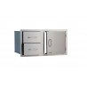 Bull BBQ 30" Door / Drawer Combo With 2 Drawers - Angled VIew