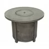 Alfresco Home Spirit 36" Round Gas Fire Pit Chat Table with Clear Glass Fire Beads - Front - Alfresco Home Spirit 36" Round Gas Fire Pit Chat Table with Clear Glass Fire Beads - Front