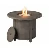 Alfresco Home Spirit 36" Round Gas Fire Pit Chat Table with Clear Glass Fire Beads - Front and Lit - Alfresco Home Spirit 36" Round Gas Fire Pit Chat Table with Clear Glass Fire Beads - Front and Lit