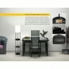 Adesso Charging Station Shelf Floor Lamp - Adesso Charging Station Shelf Floor Lamp
