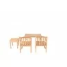 Alfresco Home Whitby 5 Piece FSC Teak Deep Seating Group - White BG 3 - Alfresco Home Whitby 5 Piece FSC Teak Deep Seating Group - White BG 3