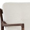 Sunpan Gilmore Lounge Chair Walnut - Vienna Cream - Closeup Top Angle