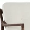 Sunpan Gilmore Lounge Chair Walnut - Vienna Cream - Closeup Top Angle - Sunpan Gilmore Lounge Chair Walnut - Vienna Cream - Closeup Top Angle