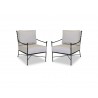 Provence Aluminum Club Chair With Cushions - Set of 2 - Front Side Angle