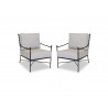 Provence Aluminum Club Chair With Cushions - Set of 2 - Front