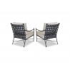 Provence Aluminum Club Chair With Cushions - Set of 2 - Back