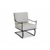 Provence Club Rocker in Canvas Flax w/ Self Welt - Front Side Angle - Provence Club Rocker in Canvas Flax w/ Self Welt - Front Side Angle
