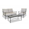 Provence Aluminum Loveseat With Cushions - With Set
