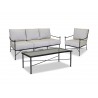 Provence Aluminum Sofa With Cushions - With Table