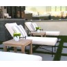 Sunset West Provence Aluminum Chaise Lounge with Cushion - Lifestyle