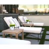 Sunset West Provence Aluminum Chaise Lounge With Cushions - Lifestyle Shot