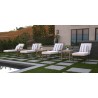 Sunset West Provence Aluminum Chaise Lounge With Cushions - Lifestyle