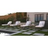 Sunset West Provence Aluminum Chaise Lounge with Cushion - Lifestyle