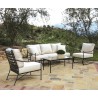 Provence Aluminum Sofa with Club Chair, Club Rocker and Coffee Table - Lifestyle