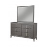 Alpine Furniture Lorraine Mirror, Dark Grey - Front Side Angle