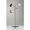 Adesso Lyle 3-Arm Floor Lamp Brass - Adesso Lyle 3-Arm Floor Lamp Brass