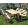 Red Cedar 27" Wide Classic Family Picnic Table
