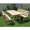 Red Cedar 27" Wide Classic Family Picnic Table - Red Cedar 27" Wide Classic Family Picnic Table